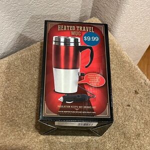 Red and Silver Heated Travel Mug